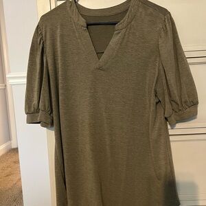 Olive Green Women's Top